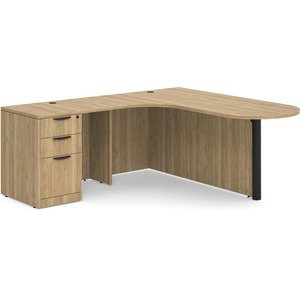 N9NE Classic Laminate Bullet L-Shape Desk 71″ x 77″ (CLALD1010) installed