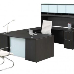 Corp Design Bow Front U-Shaped Desk with Storage