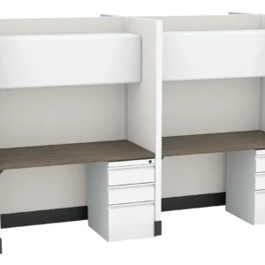 Office Star 4 Person Call Center Cubicle with Power installed