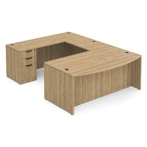 N9NE Classic Laminate Executive Bowfront U-Shape Desk 71″ x 112″ (CLAUD2002N) installed