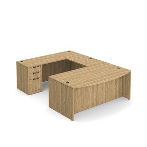 N9NE Classic Laminate Executive Bowfront U-Shape Desk 71″ x 112″ (CLAUD1002N) installed