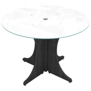 Corp Design Round Conference Table with Glass Top