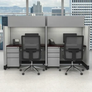 Office Star Call Center Cubicle for Two installed