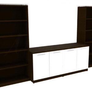 Corp Design Storage Cabinet Credenza with Bookcases