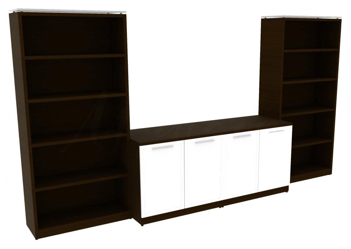 Corp Design Storage Cabinet Credenza with Bookcases