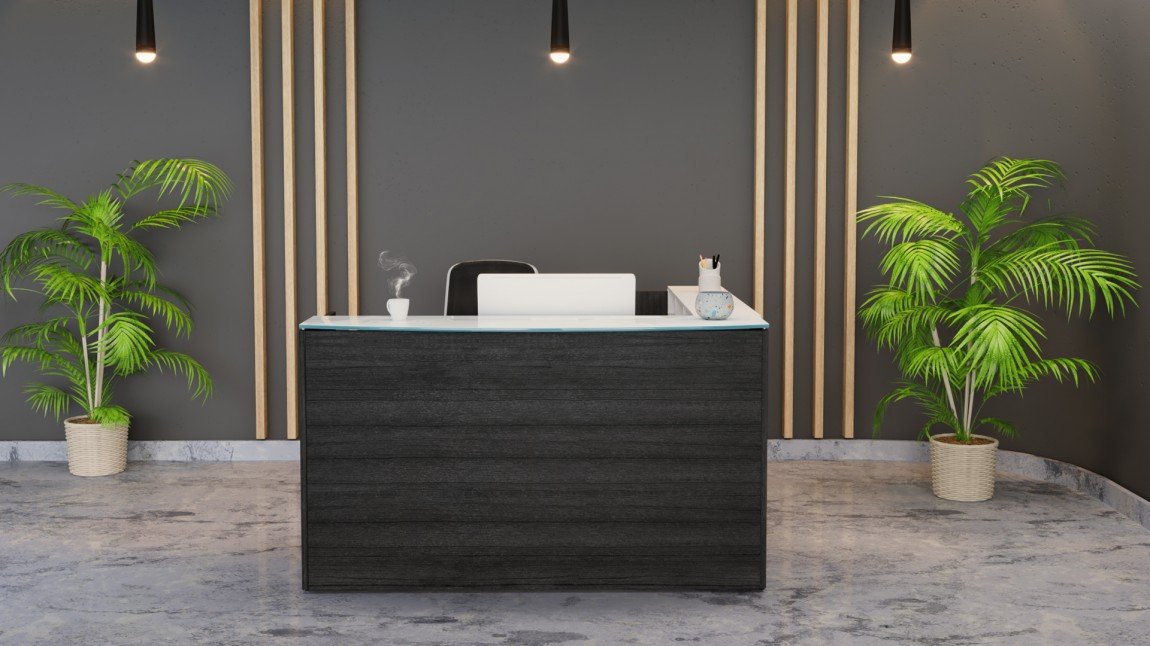 Corp Design Modern L-Shaped Reception Desk