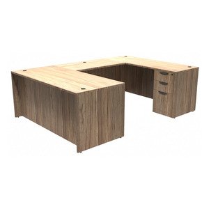 N9NE Classic Laminate U-Shape Desk 66″ x 96″ (CLAUD2001N) installed