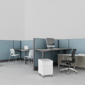 Friant Systems 2 Cubicle Workstation installed