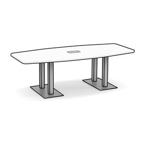 N9NE Boat Shape Conference Table with Palmer Base, 8′-20′ installed