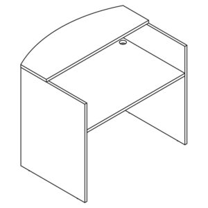 Office Star Napa 48″ Reception Desk Shell installed