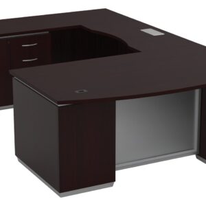 Office Star Tuxedo TYP53 72″ x 114″ U-Shaped Desk with Bridge & MultiFile installed