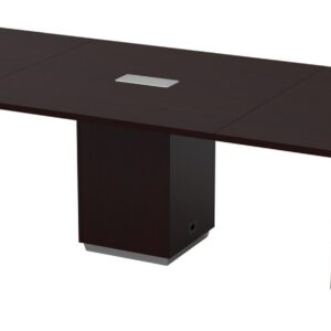 Office Star Tuxedo TUX-62 12′ Rectangular Conference Table, 144″ x 48″ installed