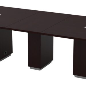 Office Star Tuxedo 10′ Rectangular Conference Table with Power, 120″ x 48″ installed