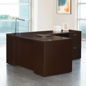 Office Star Napa StepFront 66″ x 78″ L-Shaped Desk – TYP209 installed in an office