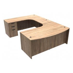 N9NE Classic Laminate Bowfront U-Station with Inner Curves 71″ x 108″ (CLAUD1009) installed