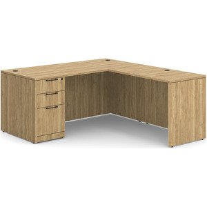 N9NE Classic Laminate L-Shape Desk 66″ x 72″ (CLALD2038) installed