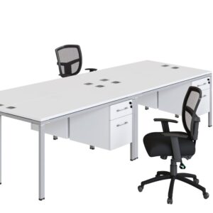 Boss Simple System Four-Desk Pod with Pedestals (SGSD016)