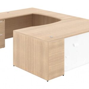 Corp Design U-Shaped Desk with Glass Modesty Panel