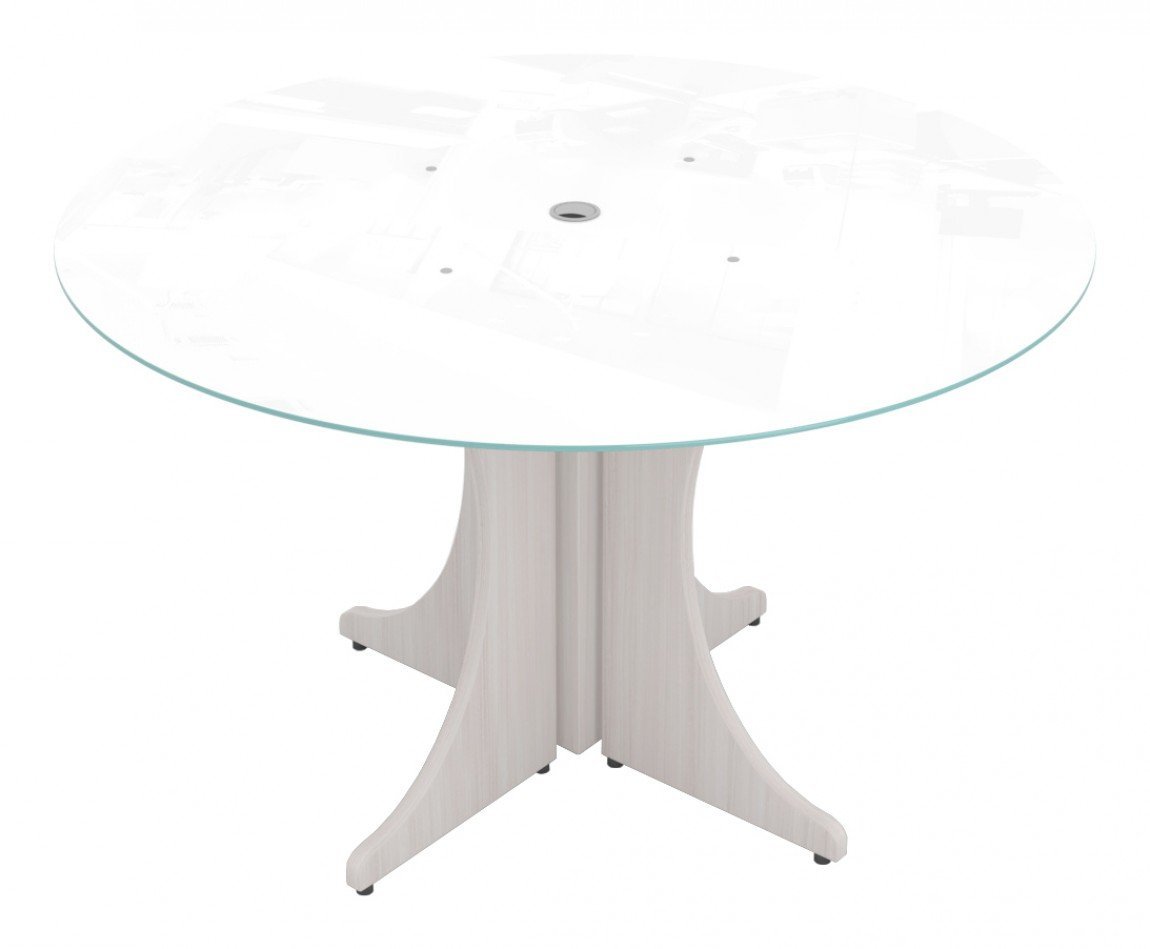 Corp Design Large Round Table with Glass Top - Image 3