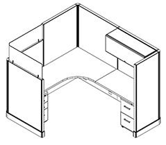 Friant System 2 Single-User Cubicle Layouts (F2-1000 to F2-1006) installed