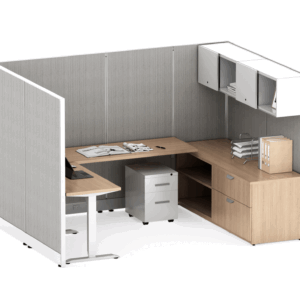 Friant Novo Monolithic Cubicle with Laminate Panels installed