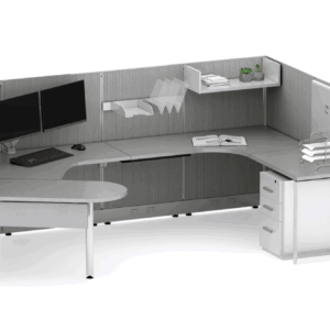 Friant Novo Laminate-Panel Privacy Workstation installed