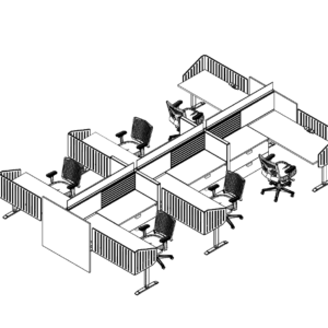 Friant Interra Low-Panel Collaborative Cubicle installed