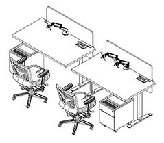 Friant My-Hite FMH-2002 2-Person Electric Sit-Stand Bench (4.5′ x 2.5′) installed