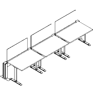 Friant My-Hite FMH-3000 Three-Person Sit-Stand Bench, 4′ x 2.5′ installed