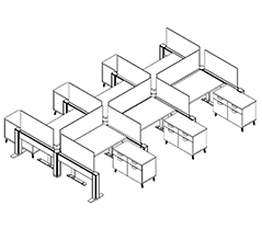 Friant My-Hite FMH-6006 Six-Person 5′ x 5′ Height Adjustable Bench installed