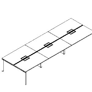 Friant Verity Six-Person Benching Workstations – 9 Typical Layouts installed