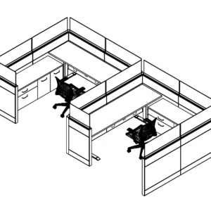 Friant Interra High-Panel Privacy Cubicle installed